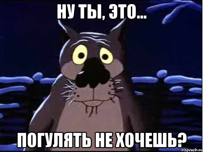 ну ты, это... погулять не хочешь?