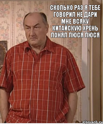 сколько раз я тебе говорил не дари мне всяку китайскую хрень понял люся люся, Комикс Николай Петрович Воронин