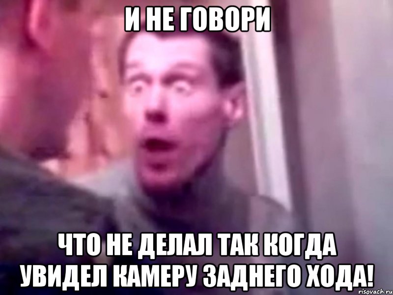 И не говори Что не делал так когда увидел камеру заднего хода!, Мем Запили