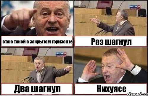 стою такой в закрытом горизонте Раз шагнул Два шагнул Нихуясе, Комикс жиреновский