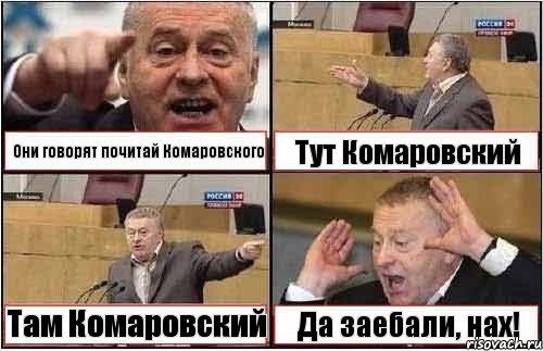 Они говорят почитай Комаровского Тут Комаровский Там Комаровский Да заебали, нах!, Комикс жиреновский