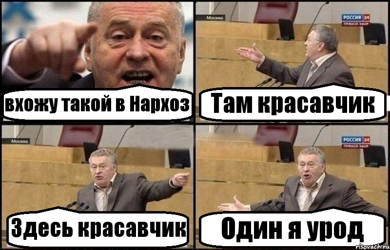 вхожу такой в Нархоз Там красавчик Здесь красавчик Один я урод, Комикс Жириновский