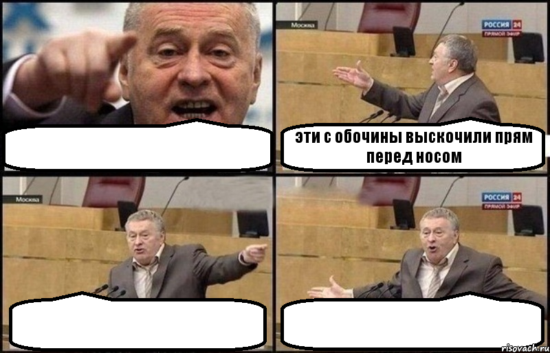  эти с обочины выскочили прям перед носом  , Комикс Жириновский