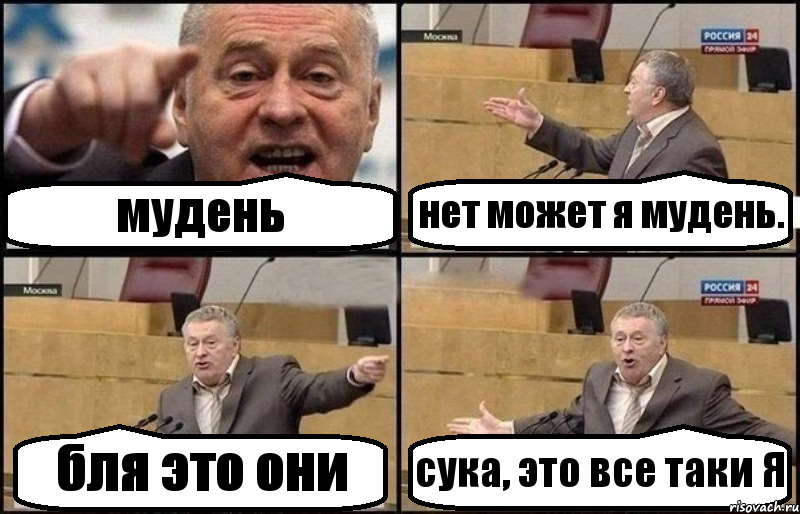 мудень нет может я мудень. бля это они сука, это все таки Я, Комикс Жириновский