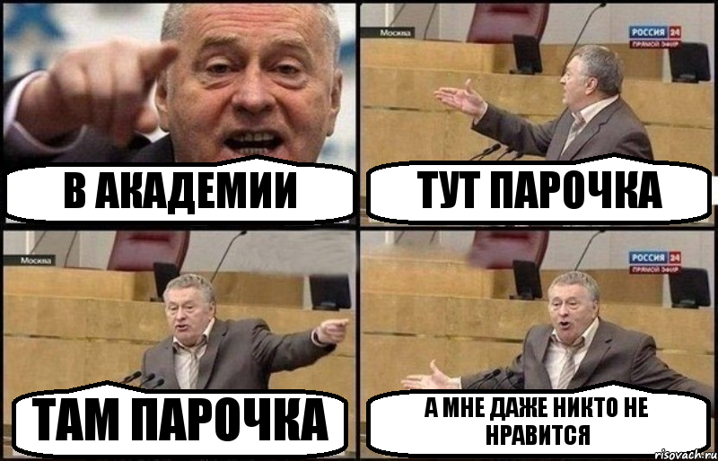 В АКАДЕМИИ ТУТ ПАРОЧКА ТАМ ПАРОЧКА А МНЕ ДАЖЕ НИКТО НЕ НРАВИТСЯ, Комикс Жириновский