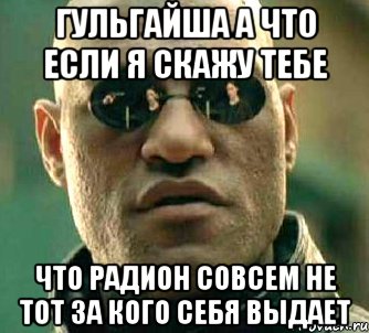 Гульгайша а что если я скажу тебе что Радион совсем не тот за кого себя выдает, Мем  а что если я скажу тебе