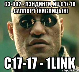 C3-002 - лэндинги, ИЦ С17-10 - саппорт (Кислицын) C17-17 - 1link, Мем  а что если я скажу тебе