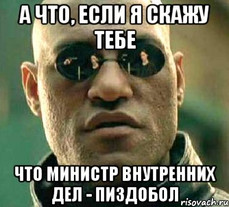 а что, если я скажу тебе что министр внутренних дел - пиздобол, Мем  а что если я скажу тебе