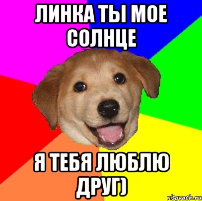 Линка ты мое солнце я тебя люблю друг), Мем Advice Dog