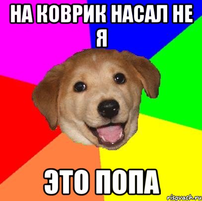 На Коврик Насал не я Это попа, Мем Advice Dog