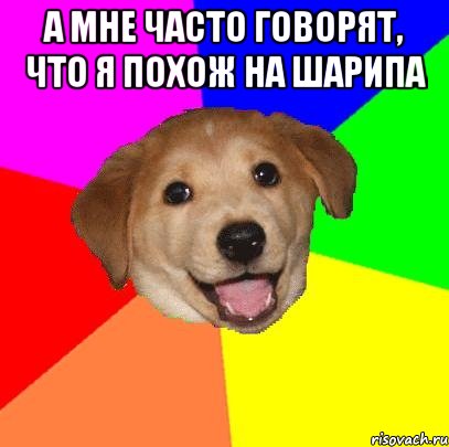 А мне часто говорят, что я похож на шарипа , Мем Advice Dog