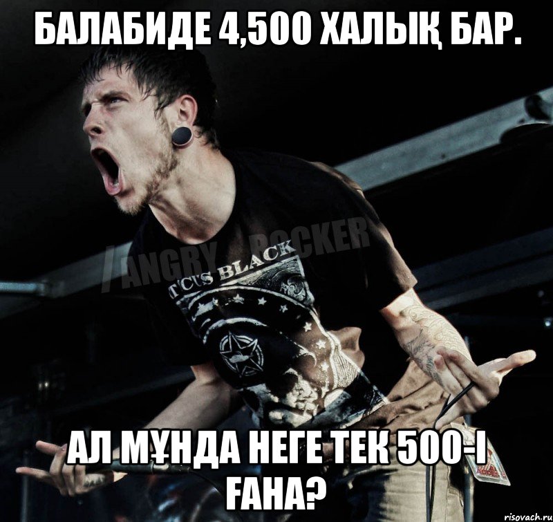 БалаБиде 4,500 халық бар. Ал мұнда неге тек 500-і ғана?, Мем Агрессивный Рокер