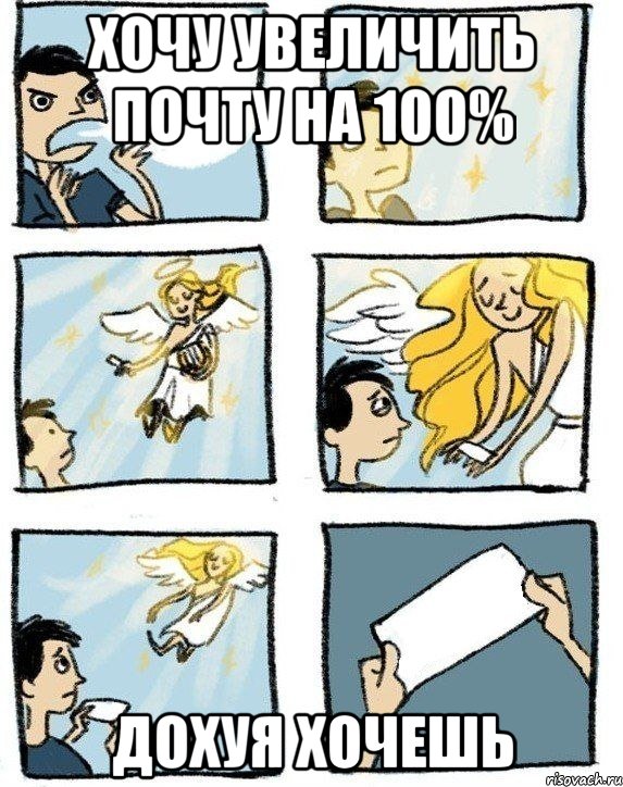 Хочу увеличить почту на 100% Дохуя хочешь