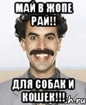 Май в жопе рай!! для собак и кошек!!!