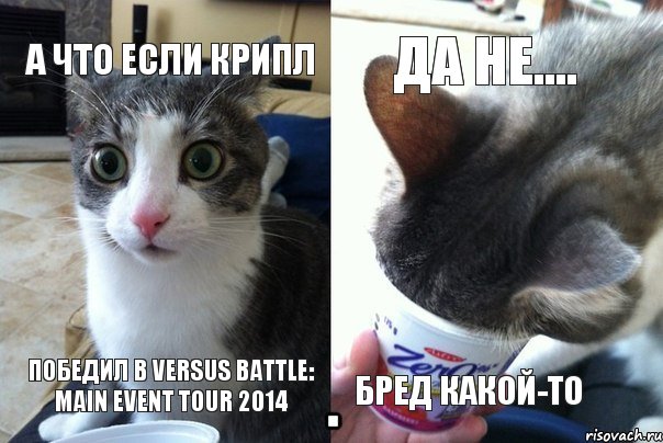 А что если Крипл победил в Versus Battle: Main Event TOUR 2014 да не.... бред какой-то, Комикс  Да не бред какой-то (4 зоны)