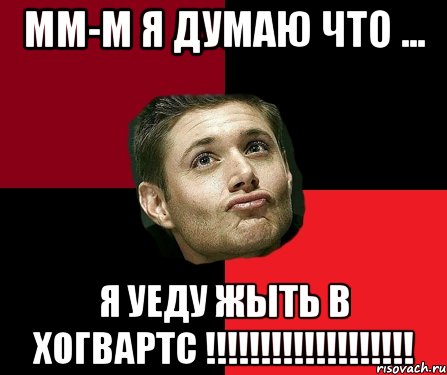 мм-м я ДУМАЮ ЧТО ... Я УЕДУ ЖЫТЬ В ХОГВАРТС !!!!!!!!!!!!!!!!!!!, Мем  дин