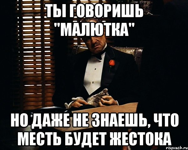 Ты говоришь "малютка" Но даже не знаешь, что месть будет жестока, Мем Дон Вито Корлеоне