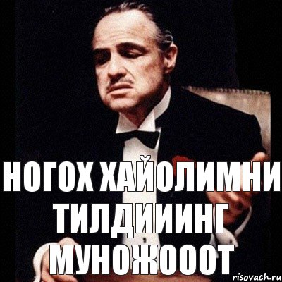 ногох хайолимни тилдииинг муножооот