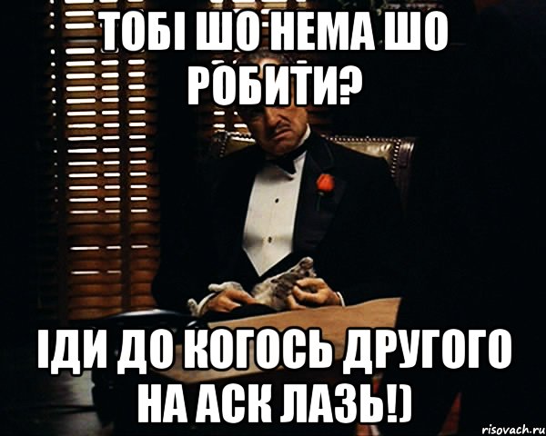 Тобі шо нема шо робити? Іди до когось другого на аск лазь!), Мем Дон Вито Корлеоне