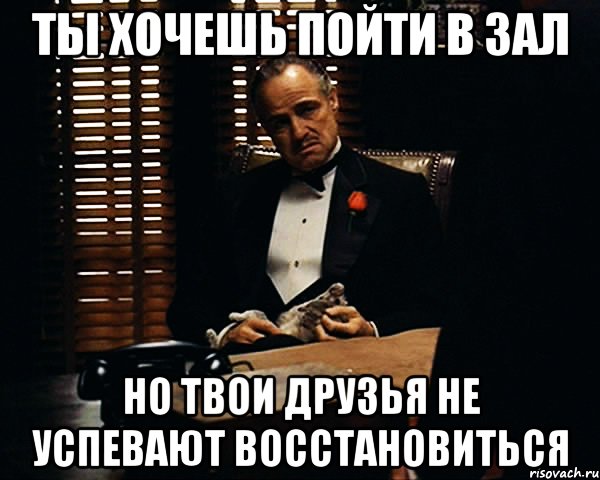 ты хочешь пойти в зал но твои друзья не успевают восстановиться, Мем Дон Вито Корлеоне