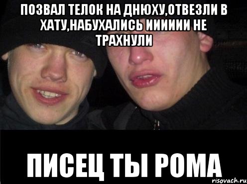 позвал телок на днюху,отвезли в хату,набухались ииииии не трахнули писец ты Рома