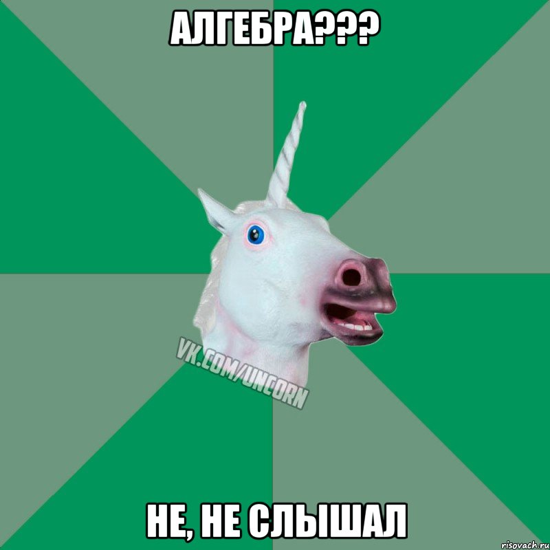 Алгебра??? Не, не слышал