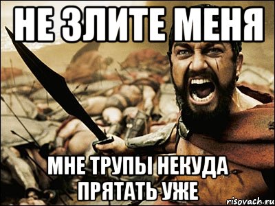 не злите меня мне трупы некуда прятать уже, Мем Это Спарта