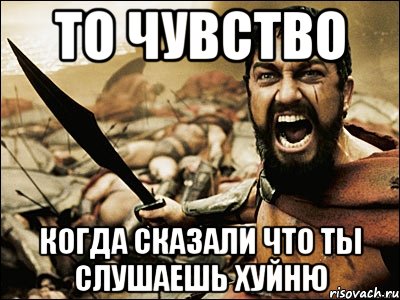 ТО ЧУВСТВО КОГДА СКАЗАЛИ ЧТО ТЫ СЛУШАЕШЬ ХУЙНЮ, Мем Это Спарта