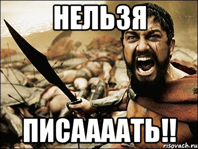 НЕЛЬЗЯ ПИСААААТЬ!!, Мем Это Спарта