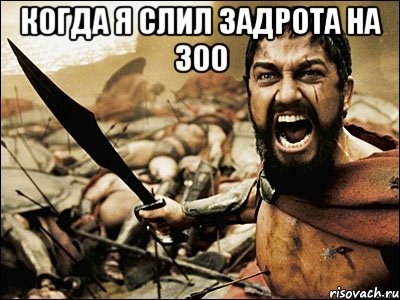 Когда я слил задрота на 300 , Мем Это Спарта