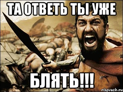 Та ответь ты уже Блять!!!, Мем Это Спарта