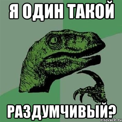 я один такой раздумчивый?, Мем Филосораптор