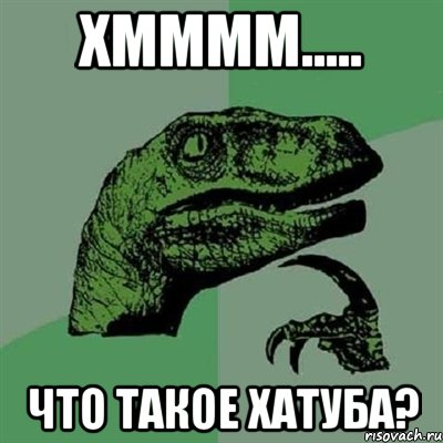 ХММММ..... ЧТО ТАКОЕ ХАТУБА?, Мем Филосораптор