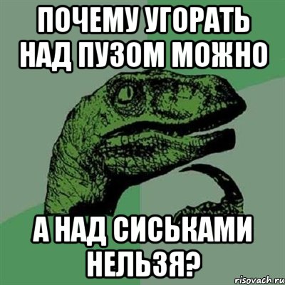 почему угорать над пузом можно а над сиськами нельзя?, Мем Филосораптор