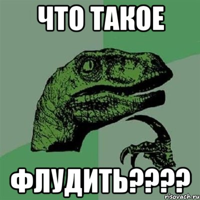 что такое Флудить????, Мем Филосораптор