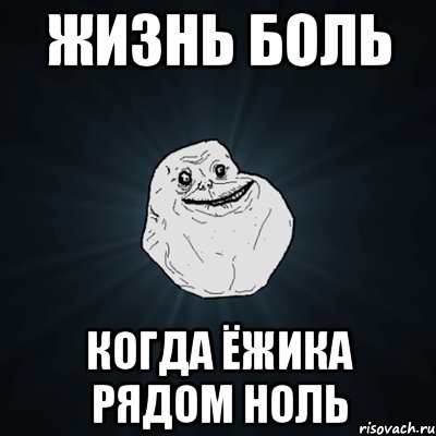 жизнь боль когда Ёжика рядом ноль, Мем Forever Alone