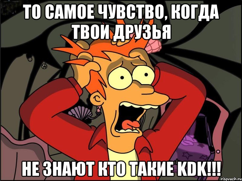 ТО САМОЕ ЧУВСТВО, КОГДА ТВОИ ДРУЗЬЯ НЕ ЗНАЮТ КТО ТАКИЕ KDK!!!, Мем Фрай в панике