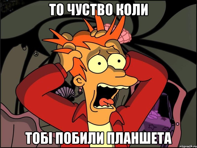 ТО ЧУСТВО КОЛИ ТОБІ ПОБИЛИ ПЛАНШЕТА, Мем Фрай в панике