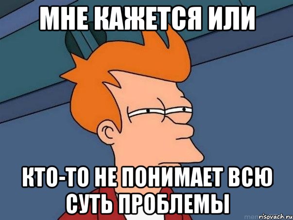 МНЕ КАЖЕТСЯ ИЛИ КТО-ТО НЕ ПОНИМАЕТ ВСЮ СУТЬ ПРОБЛЕМЫ, Мем  Фрай (мне кажется или)