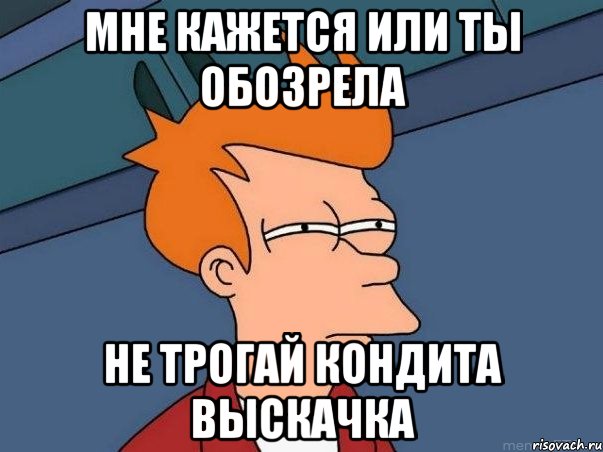 Мне кажется или ты обозрела Не трогай Кондита выскачка, Мем  Фрай (мне кажется или)