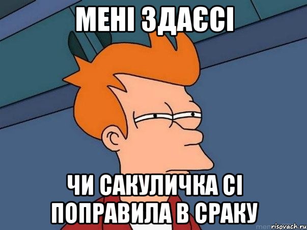 мені здаєсі чи сакуличка сі поправила в сраку, Мем  Фрай (мне кажется или)