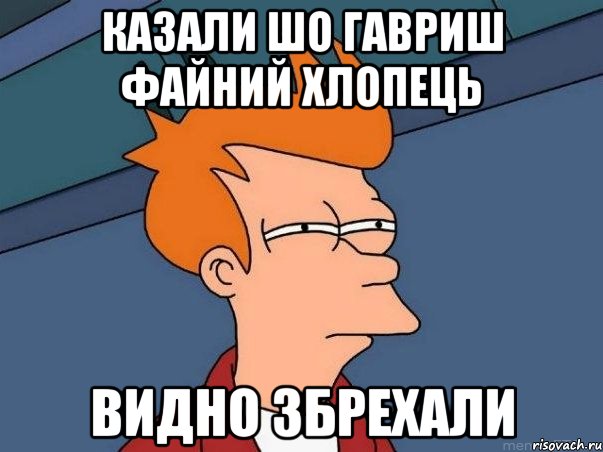 казали шо гавриш файний хлопець видно збрехали, Мем  Фрай (мне кажется или)