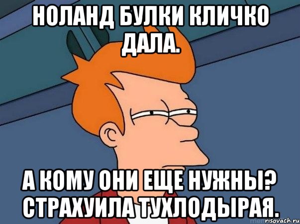 Ноланд булки кличко дала. А кому они еще нужны? страхуила тухлодырая., Мем  Фрай (мне кажется или)