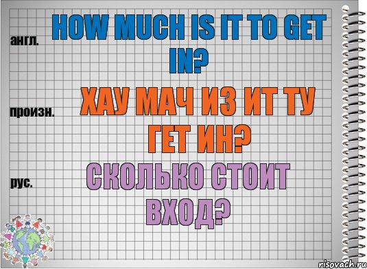 How much is it to get in? хау мач из ит ту гет ин? Сколько стоит вход?, Комикс  Перевод с английского