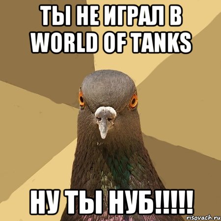 Ты не играл в World of Tanks Ну ты нуб!!!!!, Мем голубь