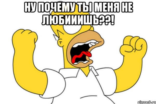 Ну почему ты меня не любииишь??! , Мем Разъяренный Гомер