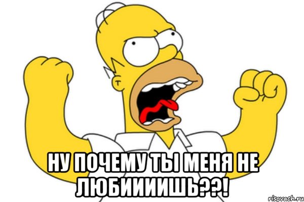  Ну почему ты меня не любиииишь??!, Мем Разъяренный Гомер