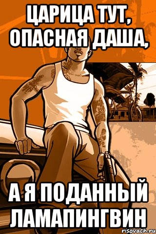 Царица тут, Опасная Даша, а я поданный ламапингвин, Мем GTA