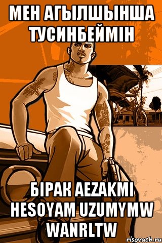 мен агылшынша тусинбеймiн бiрак aezakmi hesoyam uzumymw wanrltw, Мем GTA