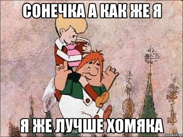 Сонечка а как же я Я же лучше хомяка